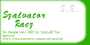 szalvator racz business card